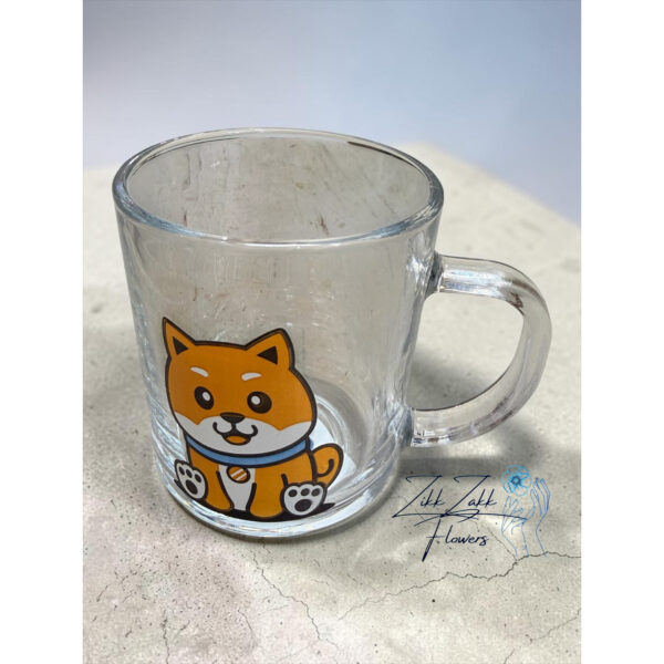 Shiba Inu mintás üveg bögre