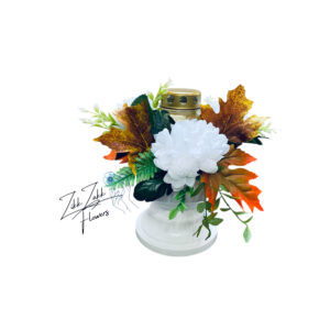 Fehér Mécses kompozíció – Őszi Színekben