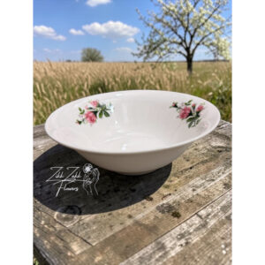 Virágmintás porcelán tál