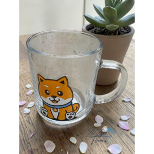 Shiba Inu mintás üveg bögre
