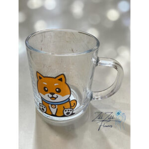 Shiba Inu mintás üveg bögre