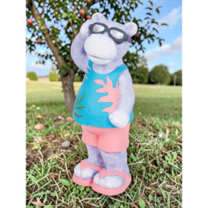 Nyári víziló dekor figura napszemüvegben