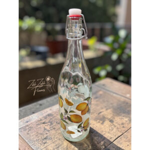 Mintás üvegpalack csatos kupakkal – 1 liter
