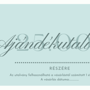 Ajándékutalvány – 25.000,- forint