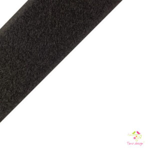 Velcro fekete 38 mm széles tépőzár, bolyhos
