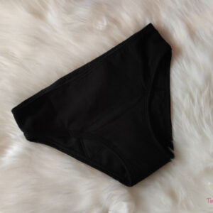 Új generációs fekete bikini fazonú menstruációs bugyi, extrán erős vérzéshez