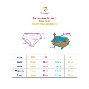 Tini menstruációs bugyi erdei állatok mintával, közepes erősségű vérzéshez