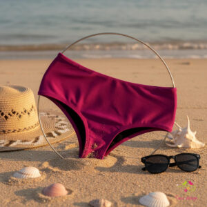 Magenta brazil menstruációs bikini, fürdőruha alsó, fürdőbugyi