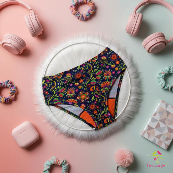 Timo design egyedi grafikás tini menstruációs bugyi, közepes erősségű vérzéshez