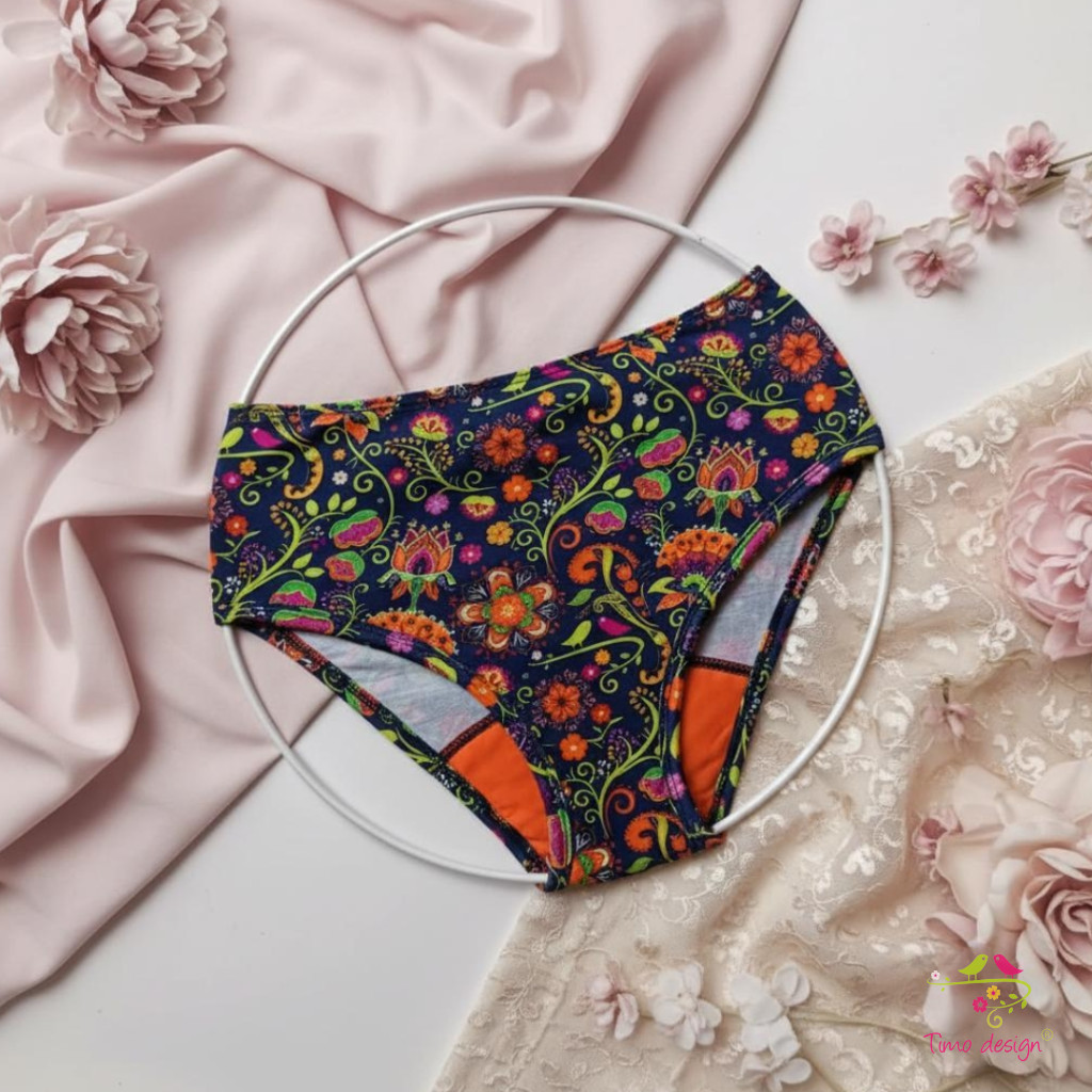 Timo design egyedi grafikás menstruációs bugyi, közepes erősségű vérzéshez