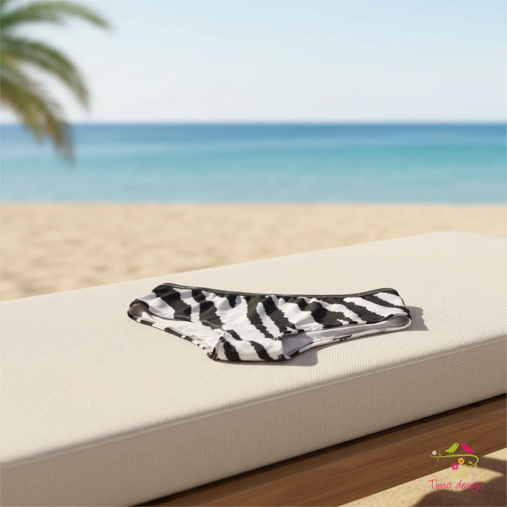 Zebra mintás tini „tisztasági” fürdőbugyi