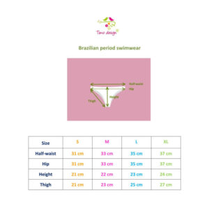 Fekete brazil (féltanga) fazonú menstruációs fürdőruha alsó, bikini alsó, fürdőbugyi