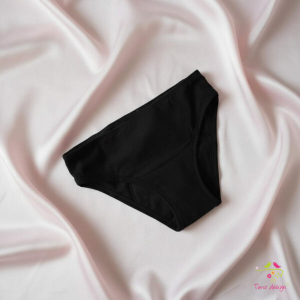 Új generációs fekete bikini fazonú menstruációs bugyi, extrán erős vérzéshez