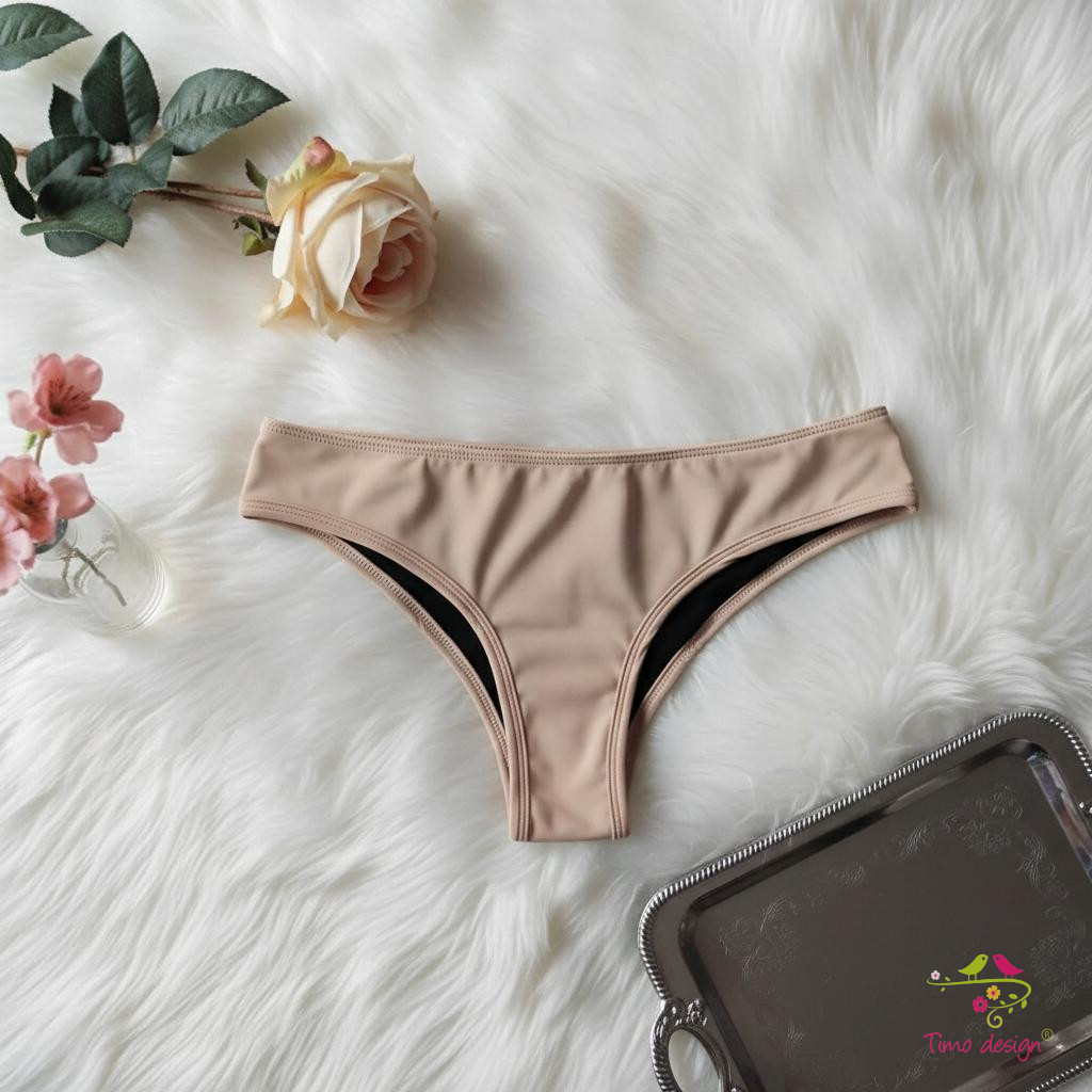 Testszínű brazil menstruációs bugyi, enyhe – közepes vérzéshez