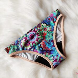 Mandala mintás bikini fazonú menstruációs bugyi, közepes erősségű vérzéshez