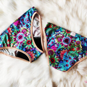 Mandala mintás bikini fazonú menstruációs bugyi, közepes erősségű vérzéshez