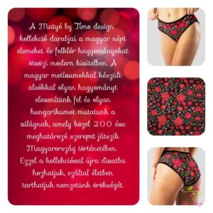 Matyó mintás bikini fazonú menstruációs bugyi