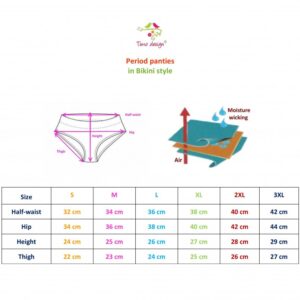Matyó mintás bikini fazonú menstruációs bugyi