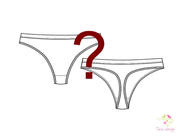 Menstruációs tanga enyhe vérzéshez, meglepetés mintával / színben