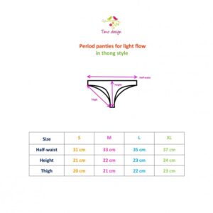 Piros menstruációs tanga enyhe vérzéshez