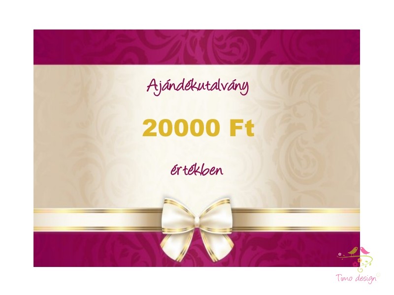 Ajándékutalvány 20000 Ft értékben
