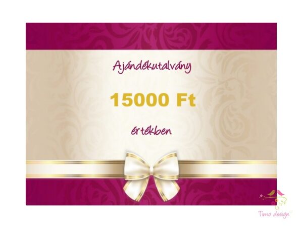 Ajándékutalvány 15000 Ft értékben