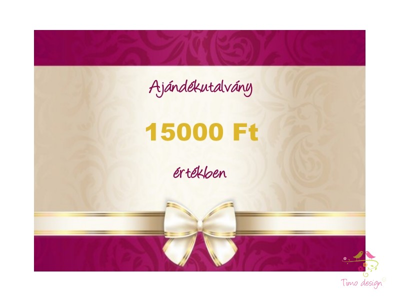 Ajándékutalvány 15000 Ft értékben