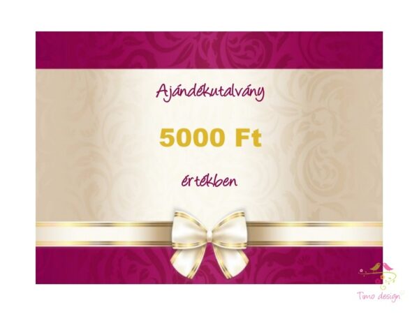 Ajándékutalvány 5000 Ft értékben