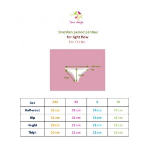 Tini lányoknak- párduc mintás brazil menstruációs bugyi, enyhe vérzéshez