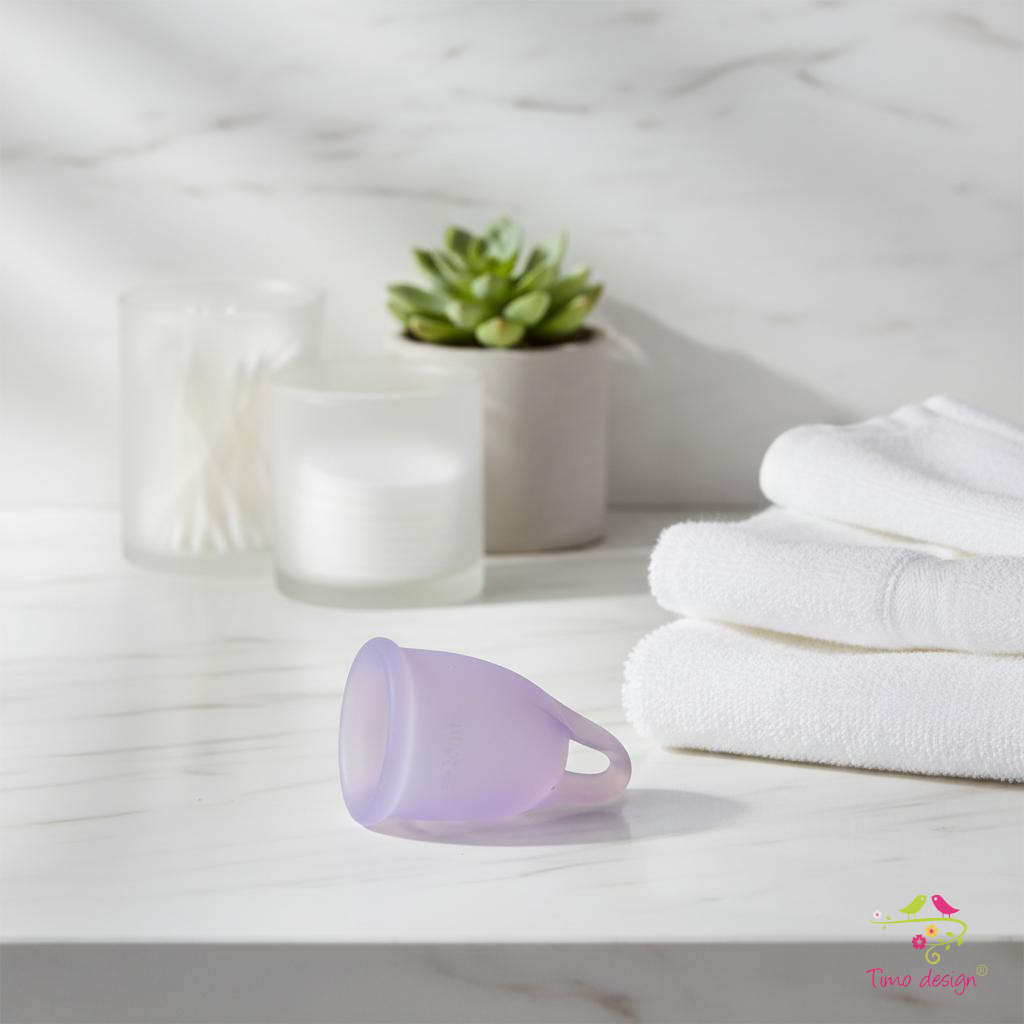 Satisfyer intimkehely Feel Confident LILA, 2 db-os szett (15 és 20 ml), gyenge vérzéshez / tini lányoknak