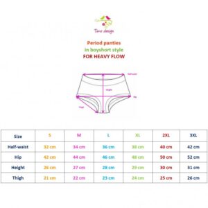 Testszínű boyshort menstruációs bugyi extrán erős vérzéshez
