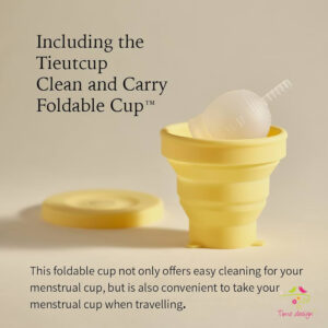 Tieutcup menstruációs kehely sterilizáló pohárral – extra erős vérzéshez