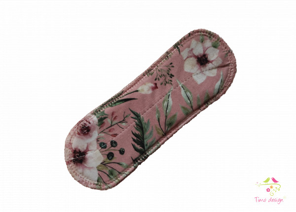 Pótbetét mályva alapon virágos, csónakos menstruációs bugyihoz