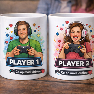 Game mód – Páros kerámiabögre szett gamer pároknak