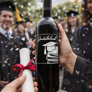 Gravírozott bor ballagásra, diplomaosztóra