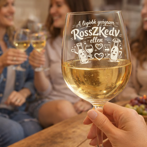 Vicces Ajándék / Gravírozott pohár Rosszkedv ellen