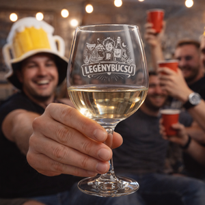Vicces Gravírozott Borospohár – Legénybúcsúra