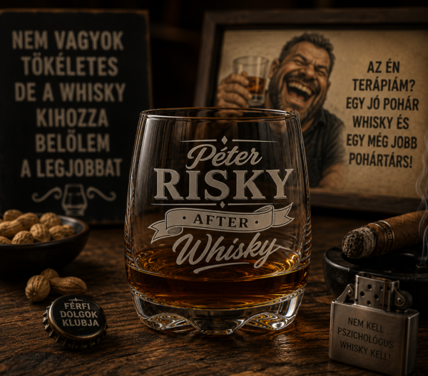 Risky After Whisky whisky pohár