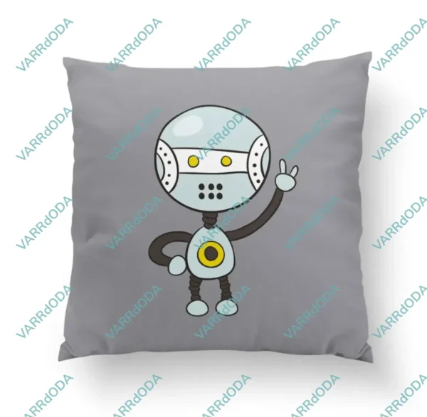 Szürke robot prémium párna