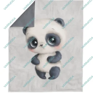 Cuki panda szürke prémium takaró