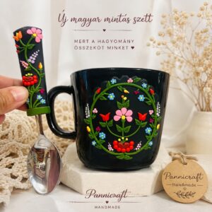 Magyaros Virágoskert – bögre és kanál szett
