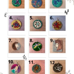 Viselj festmény – Inspired by Picasso – fülbevaló #10