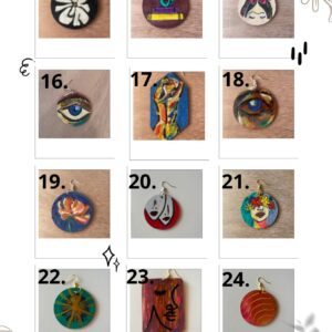 Viselj festmény – Inspired by Picasso – fülbevaló #10