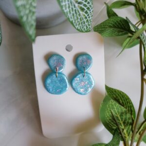 Polymer clay fülbevaló