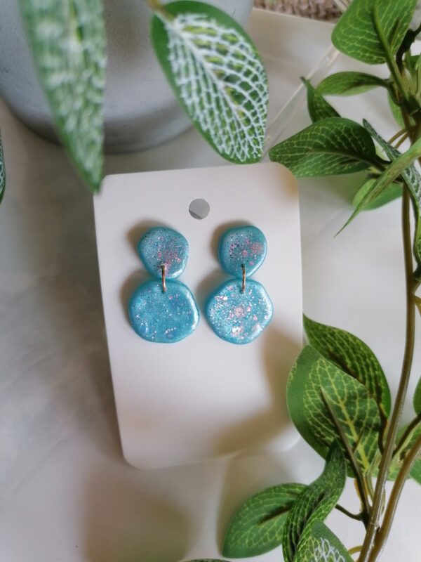 Polymer clay fülbevaló