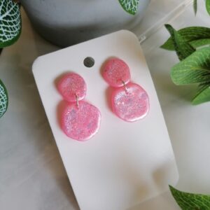 Polymer clay fülbevaló