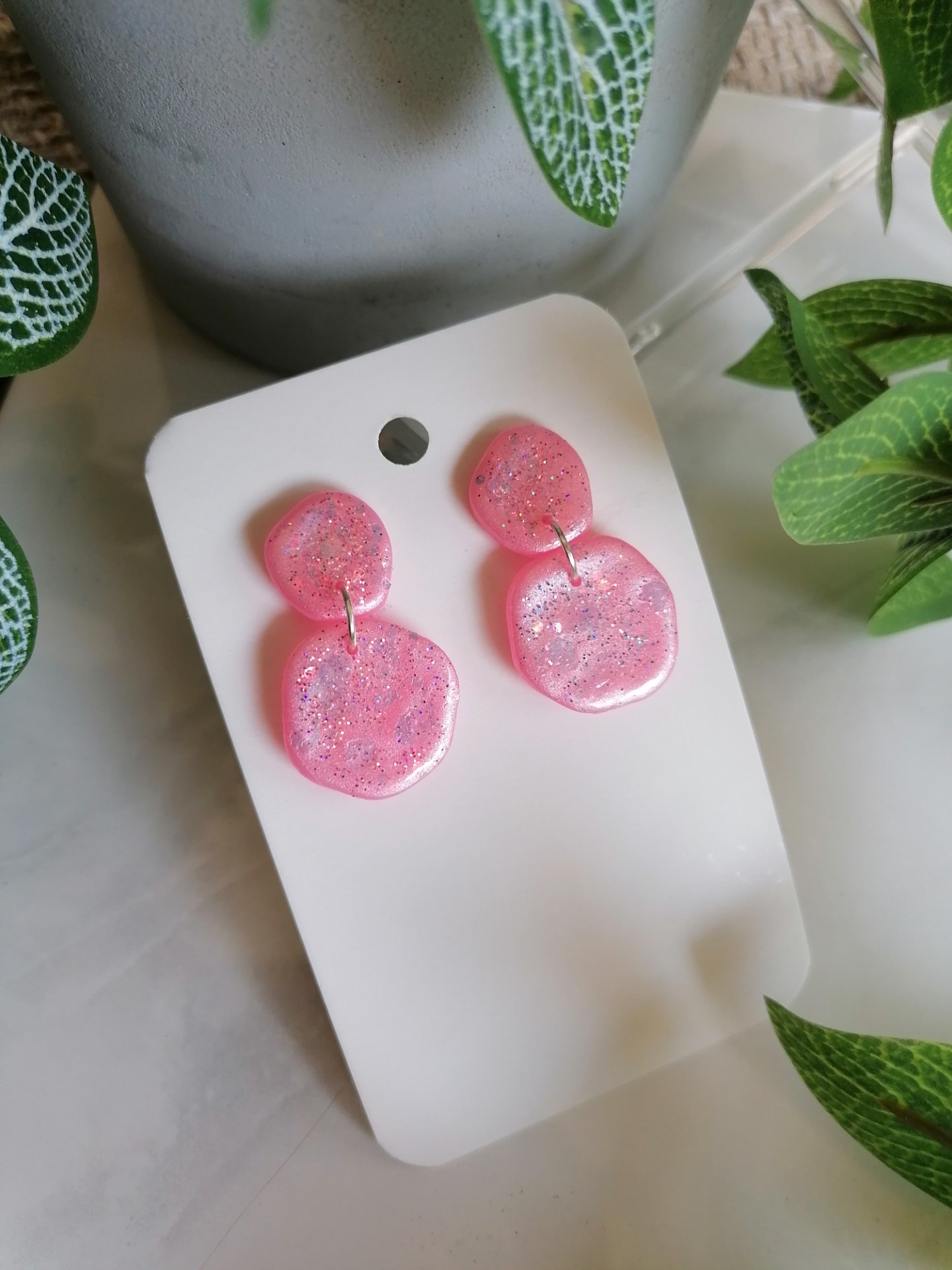 Polymer clay fülbevaló