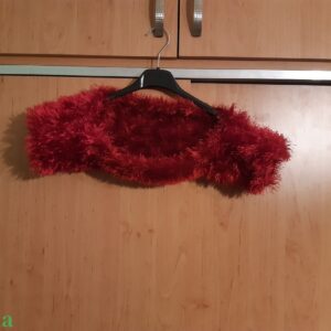 Kötött rövidujjú piros boleró kislánynak