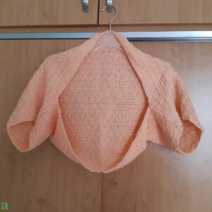 kötött bolero, vallmelegítő