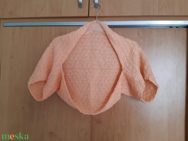 kötött bolero, vallmelegítő